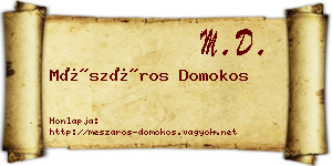 Mészáros Domokos névjegykártya